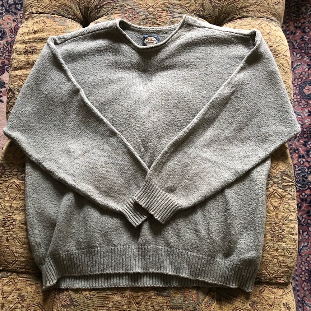 Tommy Bahama Sweater Size L Sage Green 100% Cotton V-Neck